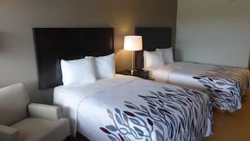 Deluxe Room, 2 Double Beds, Non Smoking | Desk, laptop workspace, blackout drapes, free WiFi