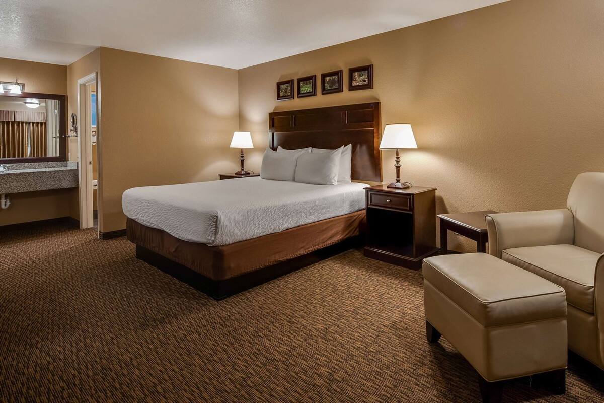 أغطية فراش متميزة ومكتب ومساحة عمل للكمبيوتر المحمول وستائر تعتيم