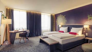 Hypoallergeen beddengoed, een gratis minibar, een kluis op de kamer