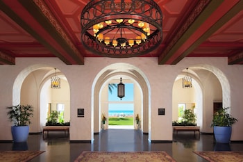 Hotel entrance and lobby at The Royal Hawaiian, a Luxury Collection Resort, Waikiki