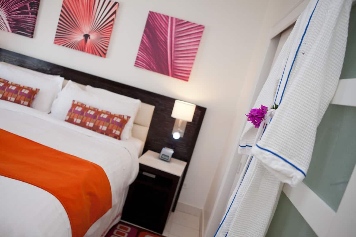 Minibar, in-room safe, desk, blackout curtains