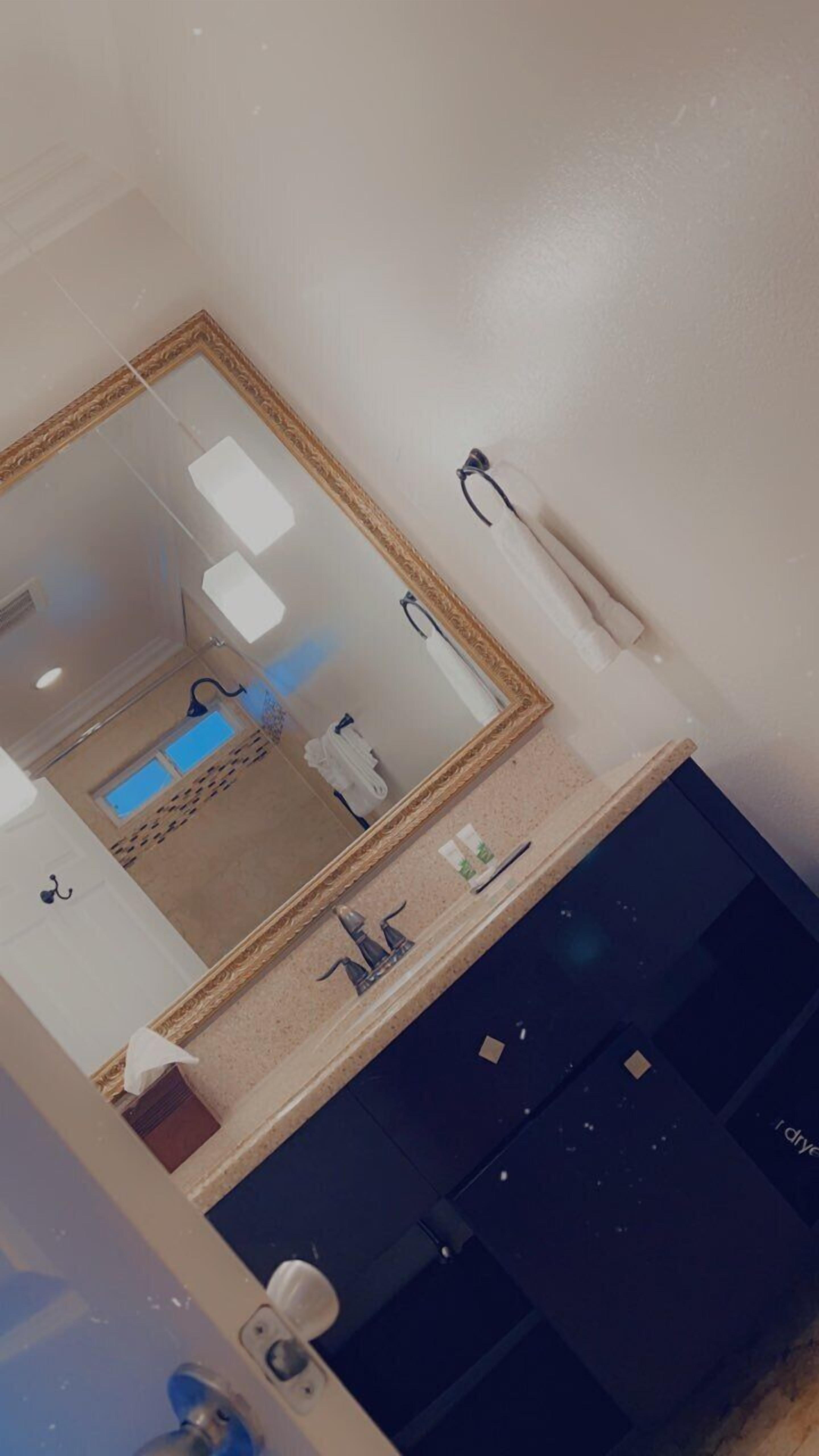 junior suite, 1 king bed with sofa bed | bathroom | combined shower/bathtub, free toiletries, hair dryer, towels