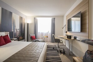 Hypo-allergenic bedding, down comforters, memory foam beds, minibar