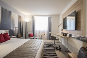 Hypo-allergenic bedding, down comforters, memory foam beds, minibar