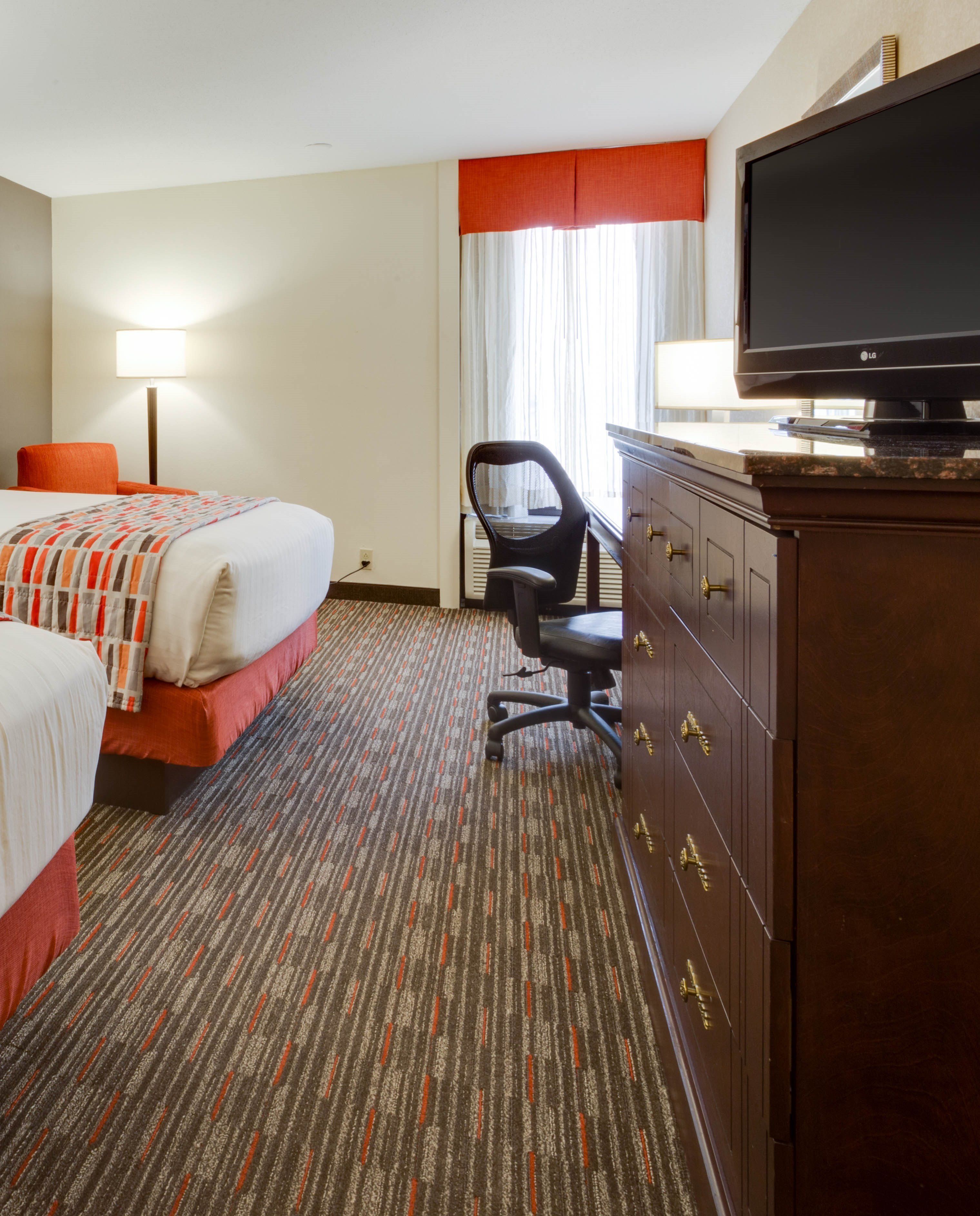 desk, blackout curtains, iron/ironing board, free cots/infant beds