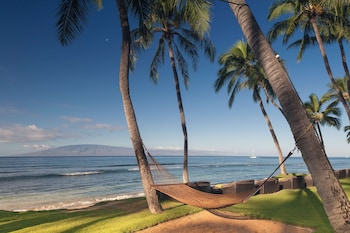 On the beach, beach towels at Hyatt Regency Maui Resort & Spa