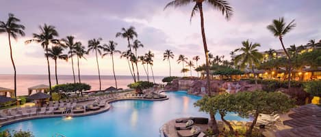 6 outdoor pools, pool cabanas (surcharge), pool umbrellas