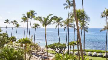 Vue sur la plage ou l’océan