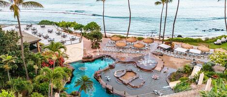 6 outdoor pools, pool cabanas (surcharge), pool umbrellas