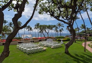 Outdoor wedding area