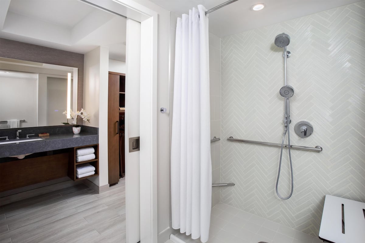 Room, 1 King Bed, Accessible (Shower) | Bathroom