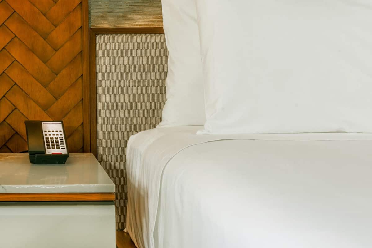 Literie de qualitĂ©, coffre-fort, bureau, rideaux dâobscurcissement