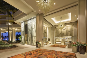 Hotel entrance and lobby at Hyatt Regency Maui Resort & Spa