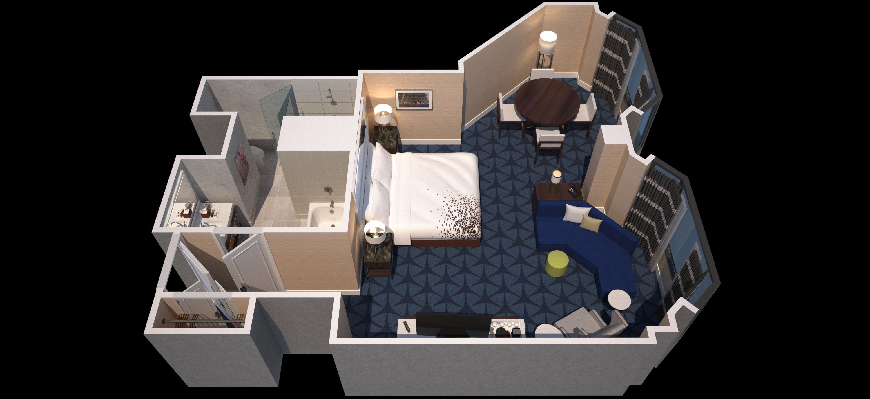 junior suite, 1 king bed, non smoking, city view | premium bedding, pillow-top beds, in-room safe, desk