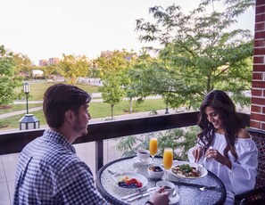 Uitzicht vanaf balkon