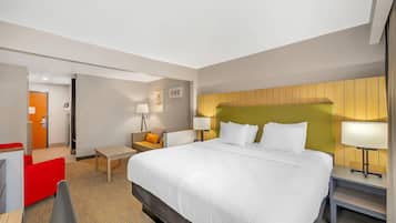 Chambre, 1 très grand lit, accessible aux personnes à mobilité réduite, non-fumeurs | Bureau, espace de travail pour ordinateur portable, rideaux occultants