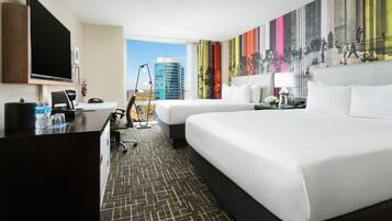 Room, 2 Queen Beds (High Floor) | Premium bedding, in-room safe, desk, laptop workspace