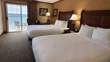 Deluxe Room, 2 Queen Beds, Balcony, Lake View | Premium bedding, desk, soundproofing, iron/ironing board