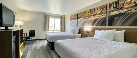 Desk, iron/ironing board, free WiFi, bed sheets