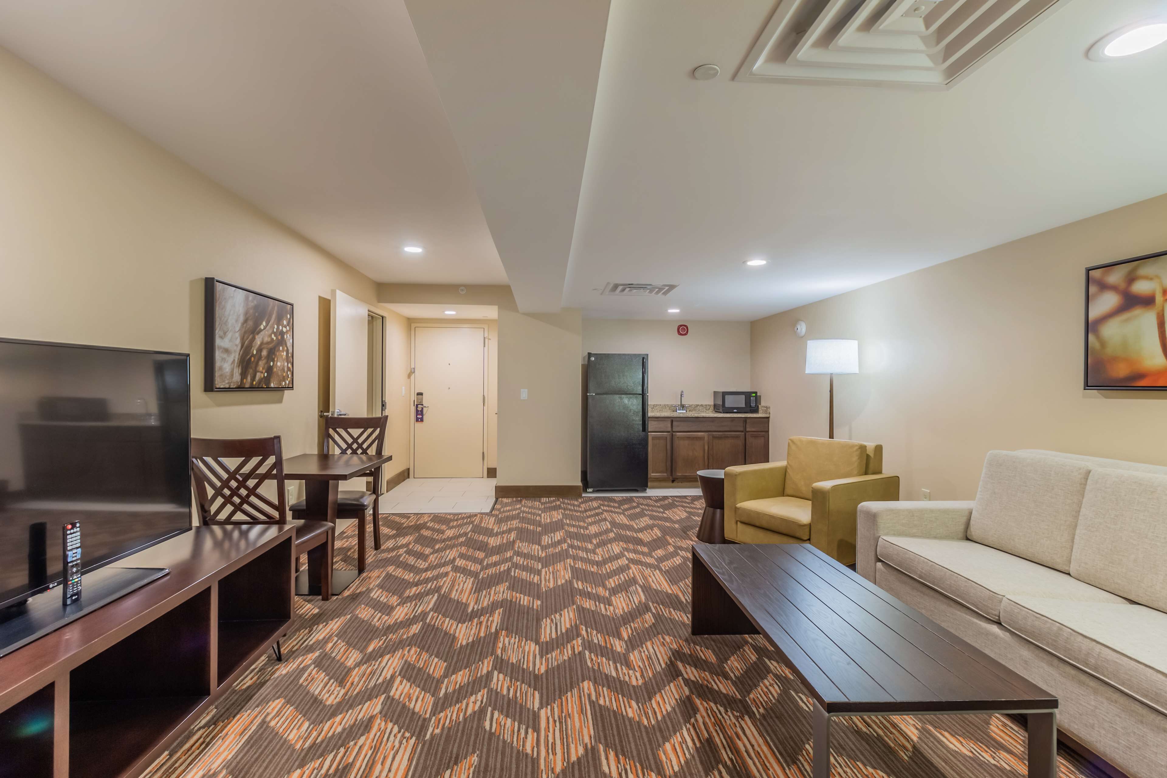 suite, 1 king bed, non smoking | living area | tv