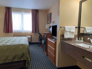 Standard Room, 1 King Bed, Non Smoking | Desk, iron/ironing board, free WiFi, bed sheets