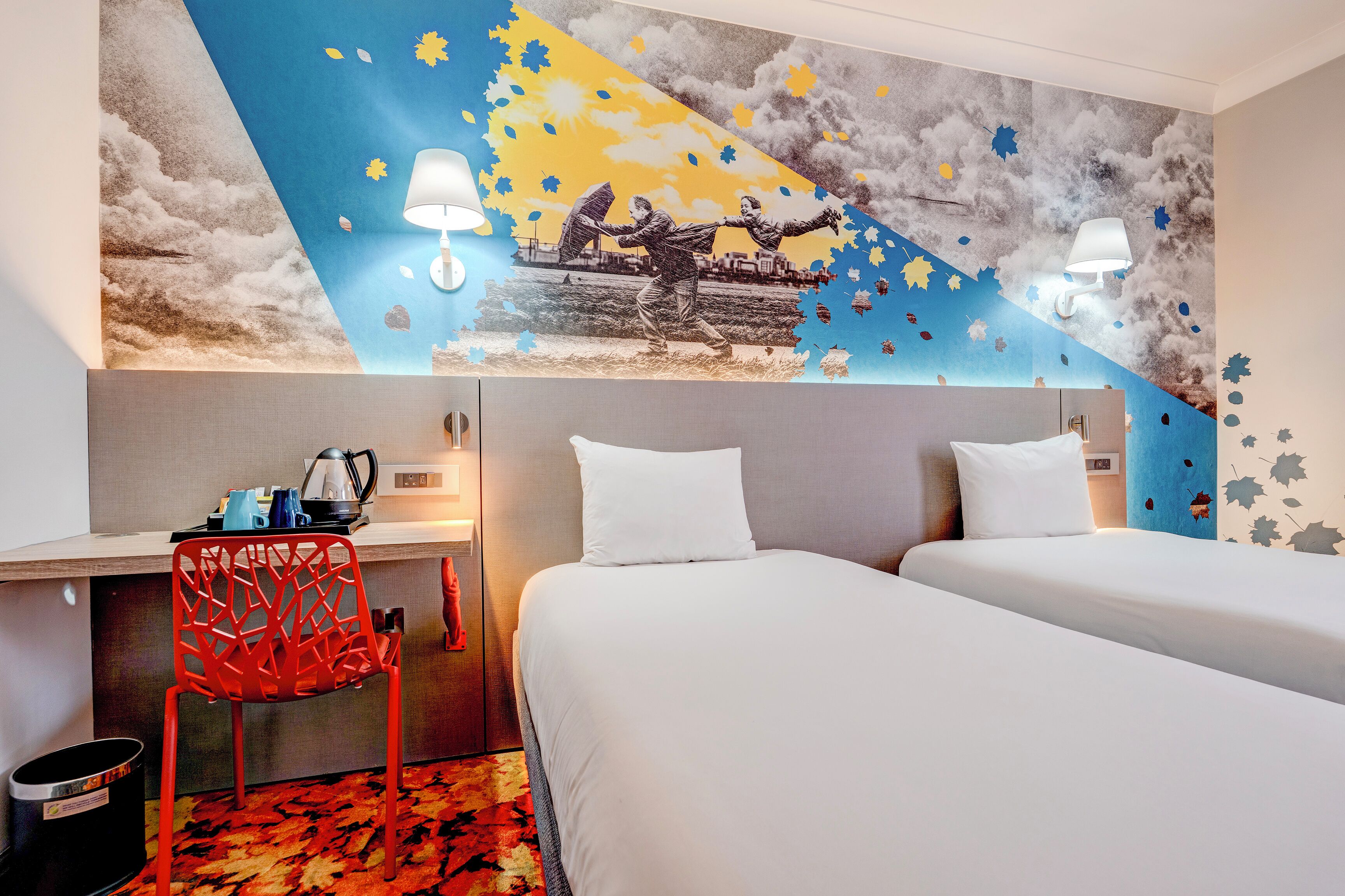 Standardværelse med 2 enkeltsenge | Allergivenligt sengetøj, skrivebord, strygejern/strygebræt, gratis Wi-Fi