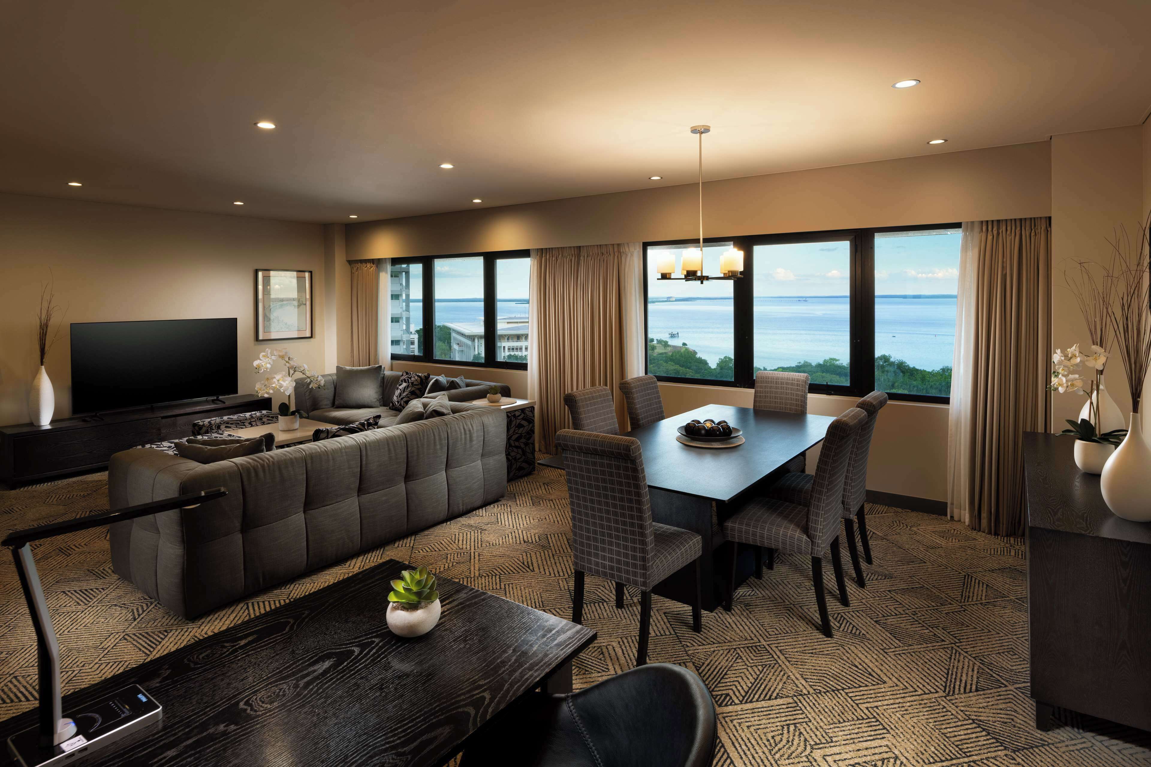 king premier suite | living area | tv, dvd player, pay films