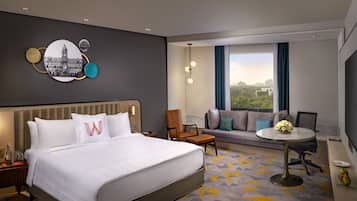 Ropa de cama de alta calidad y minibar