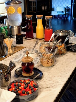 Daily buffet breakfast for a fee
