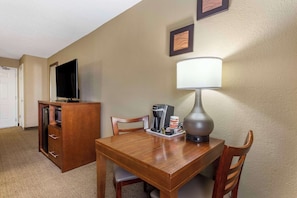 Standard Room, 2 Queen Beds, Non Smoking | In-room safe, desk, laptop workspace, blackout curtains