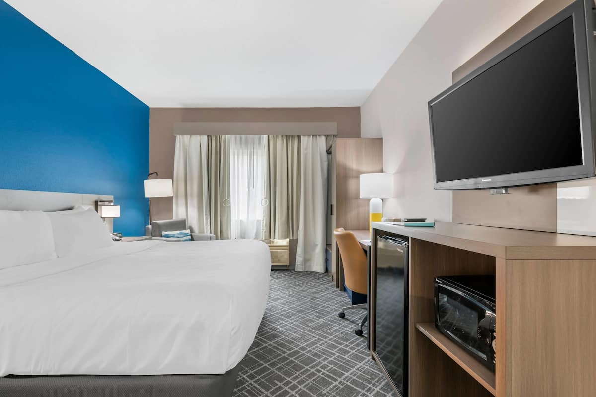 Room, 1 King Bed, Accessible, Non Smoking | Desk, iron/ironing board, free WiFi, bed sheets