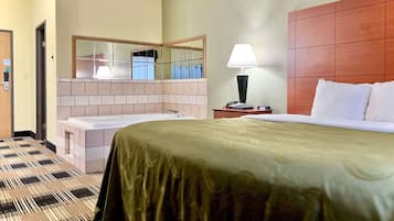 Oda, 1 En Büyük (King) Boy Yatak, Sigara İçilmez (In-Room Whirlpool) | 1 yatak odası, masa, ütü/ütü masası, ücretsiz kablosuz İnternet
