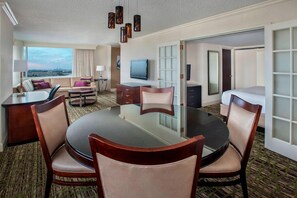 37-inch flat-screen TV with cable channels, TV