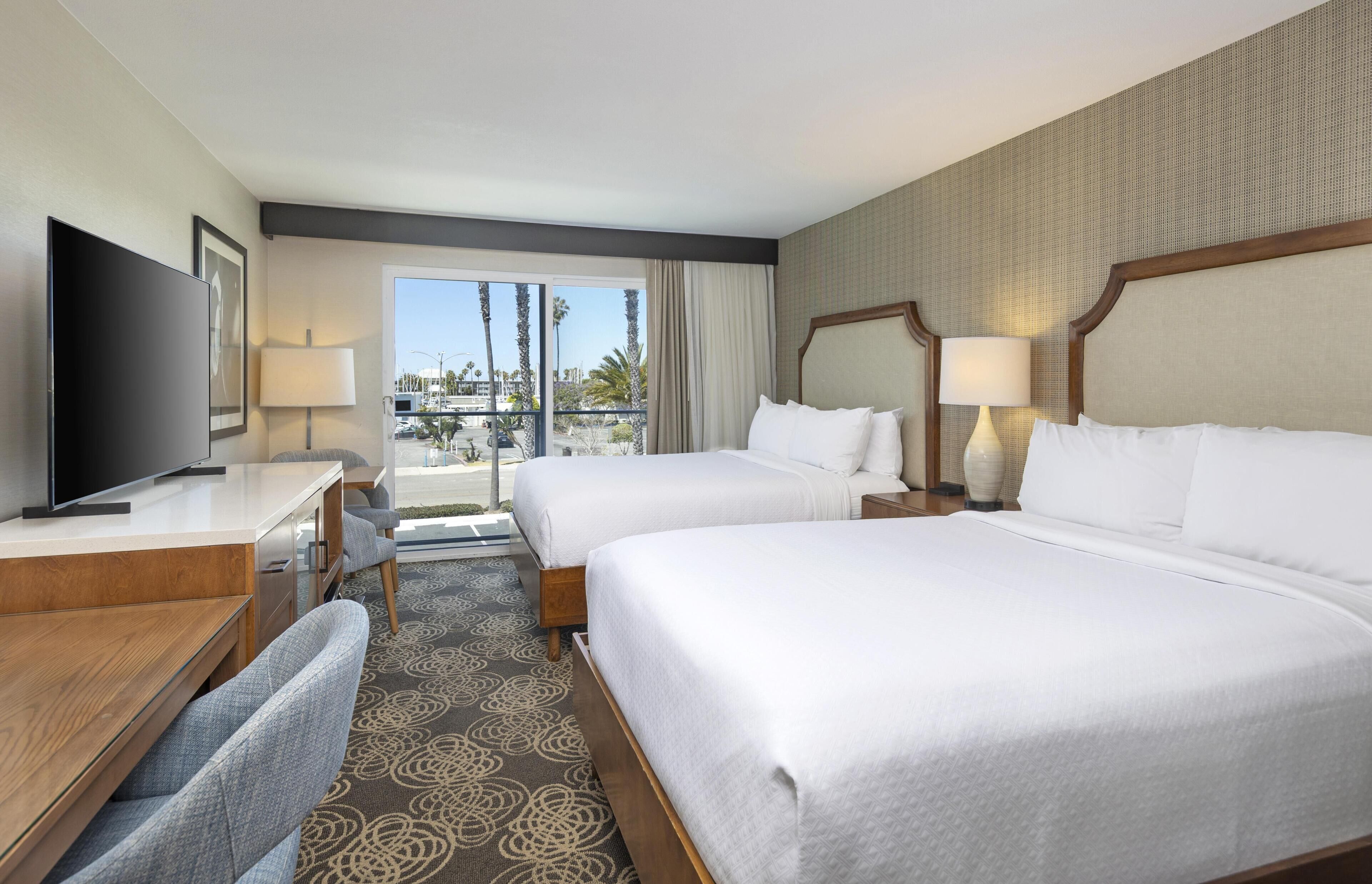 Room, 2 Queen Beds, Marina View | Down comforters, in-room safe, desk, iron/ironing board (on request)