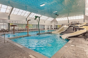 Indoor pool, open 8 AM to 10:00 PM, sun loungers