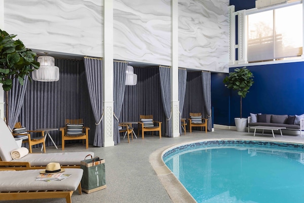Indoor pool, open 7:00 AM to 10:00 PM, free cabanas, sun loungers