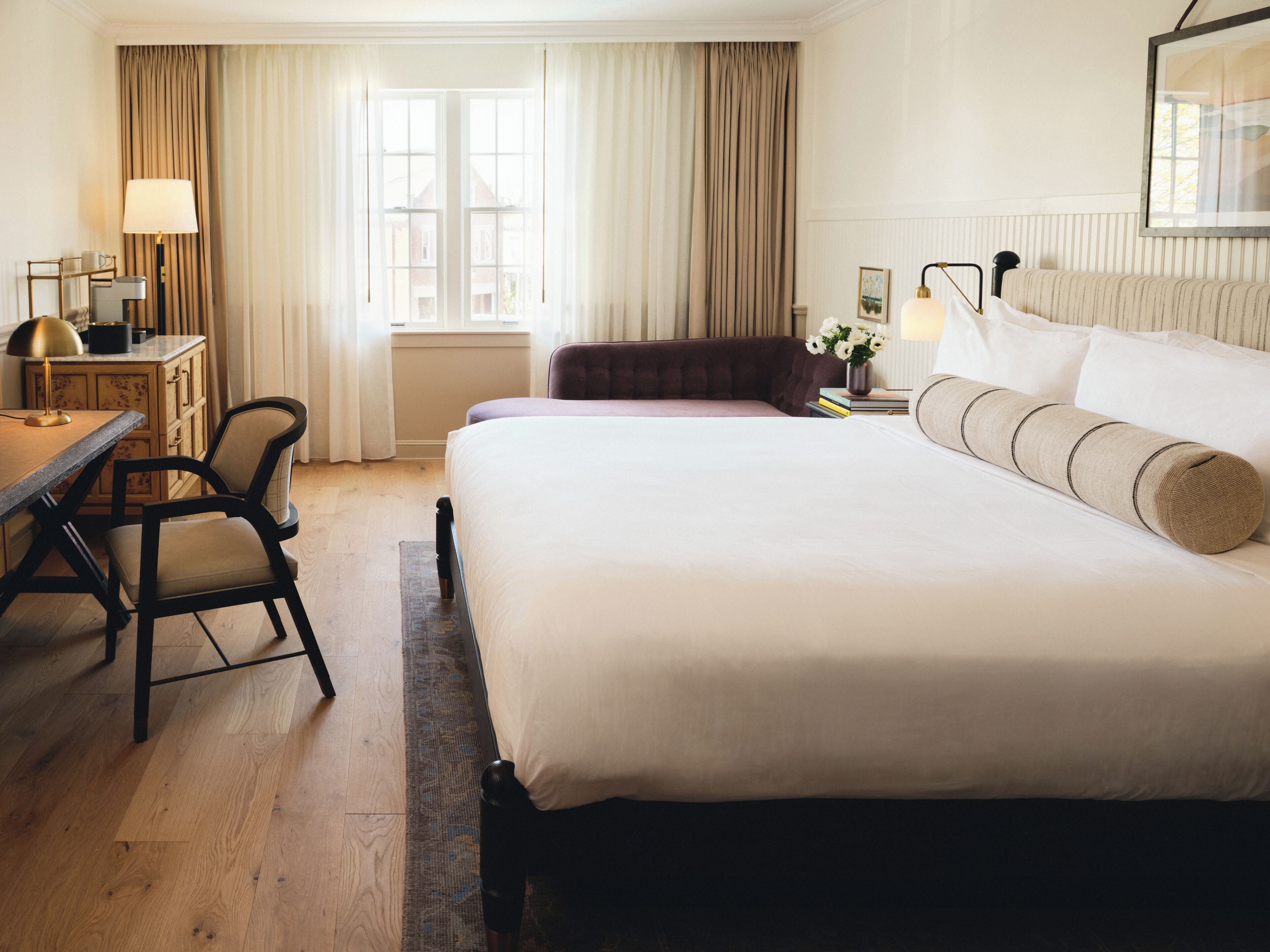 Premium bedding, down comforters, pillowtop beds, in-room safe
