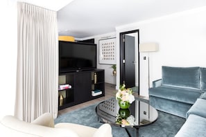50-inch flat-screen TV with digital channels, TV