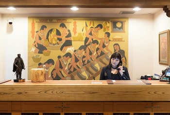 Check-in/check-out kiosk at Hotel Santa Fe