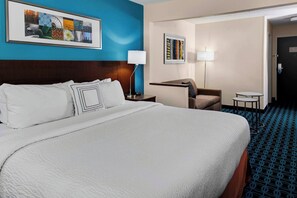 Room, 1 King Bed with Sofa bed | Desk, blackout drapes, iron/ironing board, free cribs/infant beds