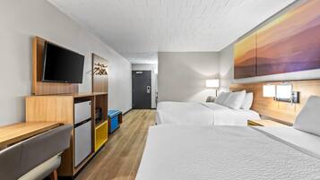 Chambre, 2 lits doubles, accessible aux personnes à mobilité réduite, non-fumeur