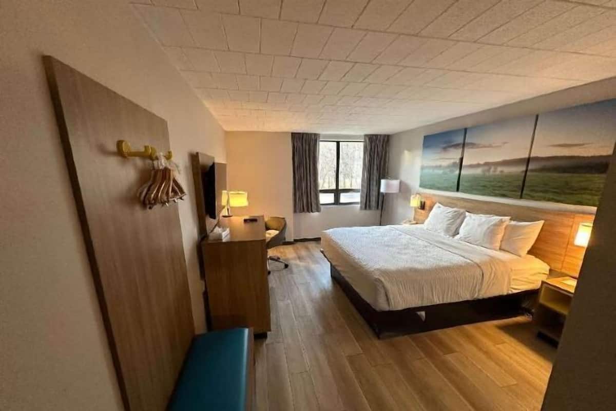 مكتب ومكواة/لوح كي وأسرّة أطفال/رضّع (مجانًا) وأسرّة قابلة للطي