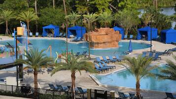 2 outdoor pools, a heated pool, cabanas (surcharge), pool umbrellas