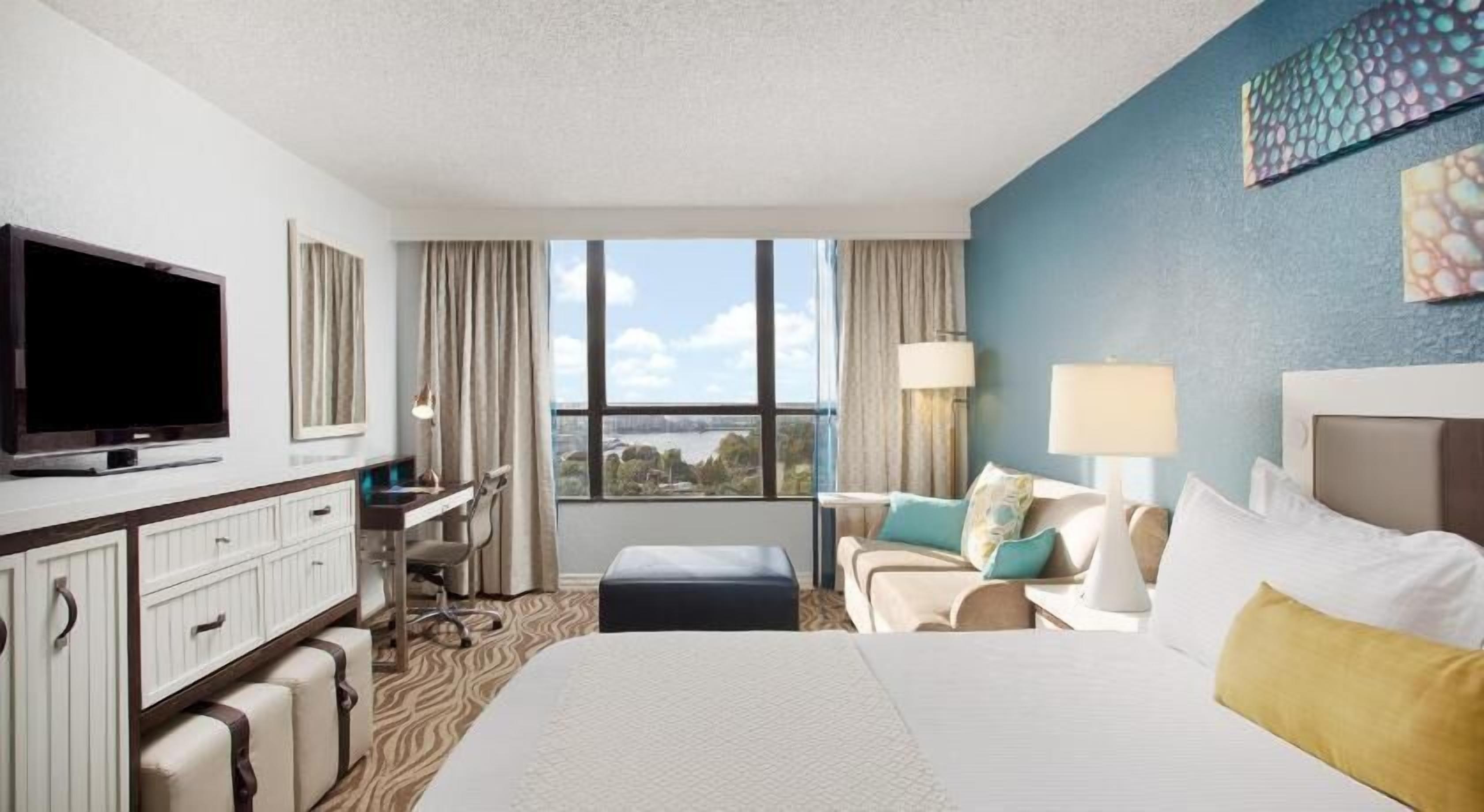 Premium bedding, pillow-top beds, in-room safe, desk