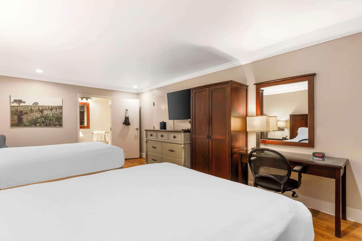 In-room safe, desk, laptop workspace, blackout curtains