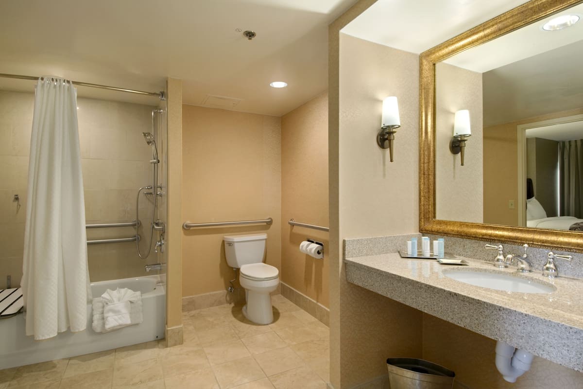 free toiletries, hair dryer, bathrobes, towels