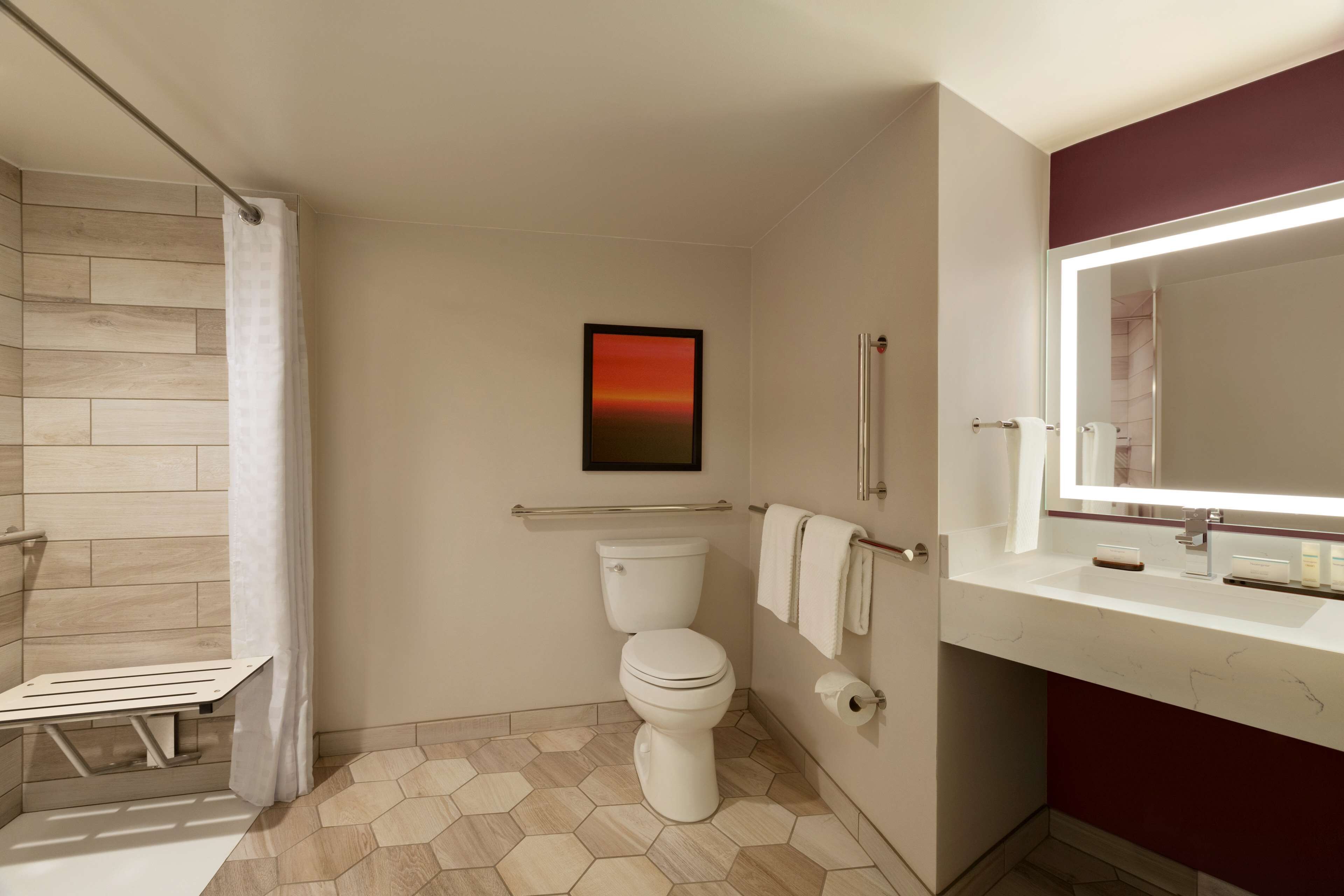 free toiletries, hair dryer, bathrobes, towels