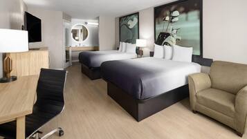 Room, 2 Queen Beds, Non Smoking | In-room safe, desk, iron/ironing board, free cribs/infant beds