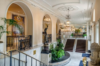 Hotel entrance and lobby at Omni Royal Orleans Hotel