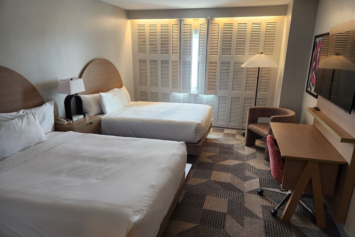 standard room, 2 queen beds | premium bedding, desk, blackout curtains, soundproofing